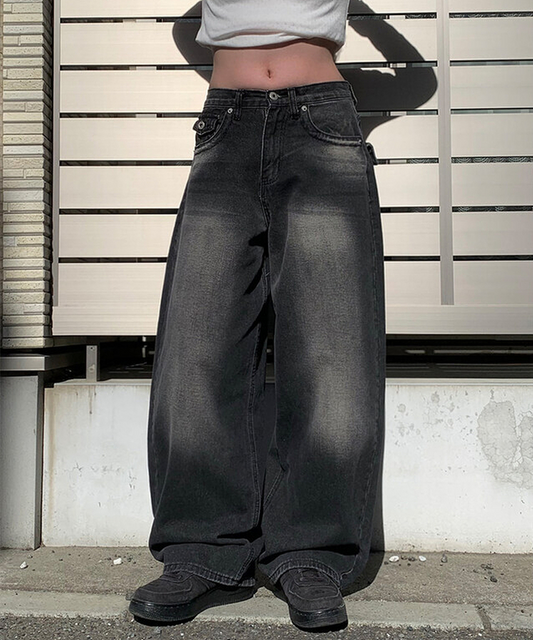 韓網同款🇰🇷型格後口袋牛仔褲