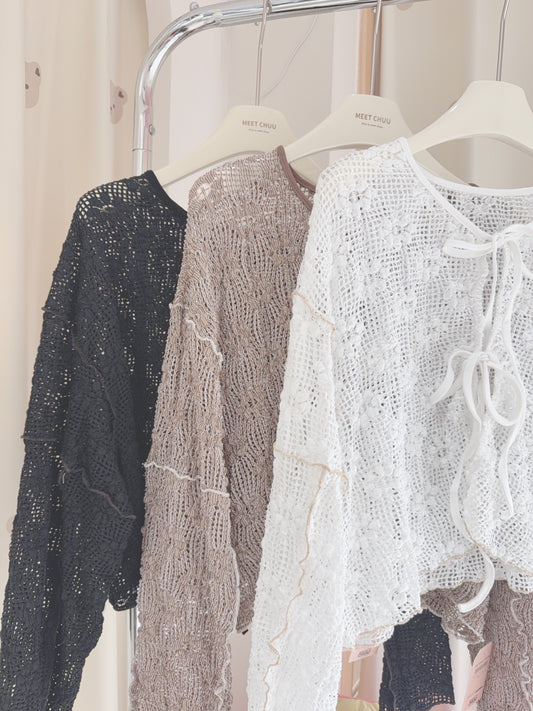 現貨發售!!花花拼色綁帶外套