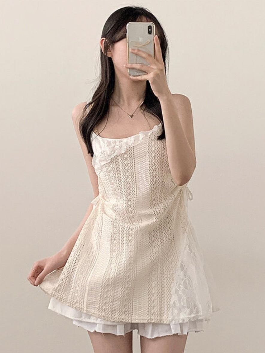 長短可調節🎀!!lace sleeveless ops