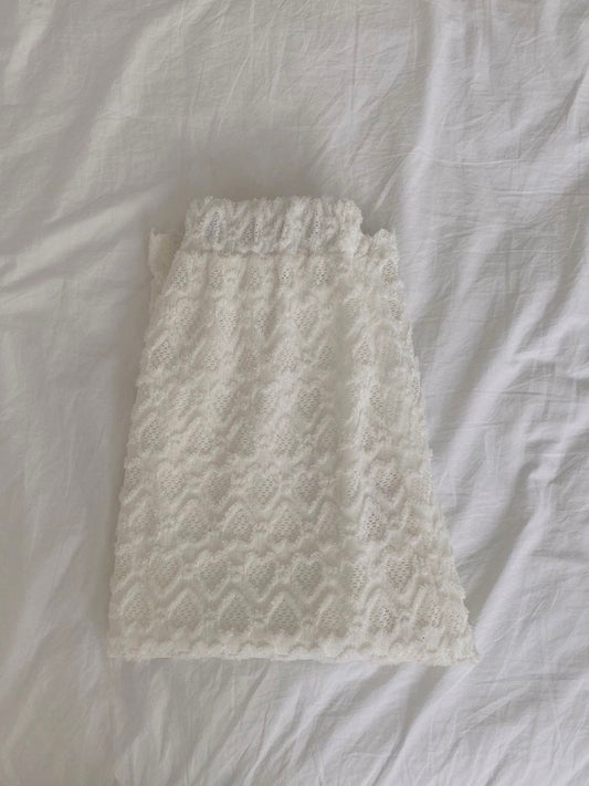 超特別心心印花波浪邊長裙