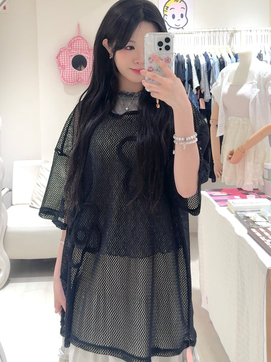 熱賣款!網紋花花罩衫