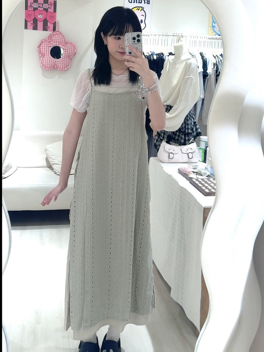 兩件式暗花紋層疊套裝