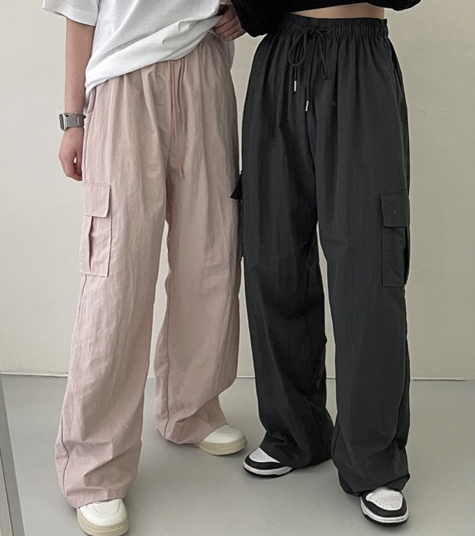 韓製索索料工裝長褲