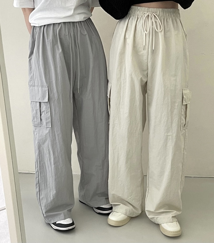 韓製索索料工裝長褲