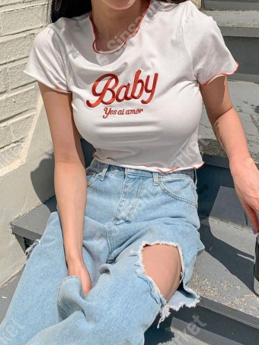 Ruffles baby crop tee