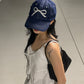 Ribbon denim stitch ballcap