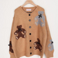 Teddy bear&Ribbon Cardigan