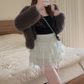 蝴蝶結蕾絲蛋糕短裙