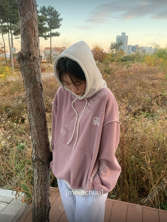 窩夫格明線邊hoodie