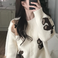 Teddy bear&Ribbon Cardigan