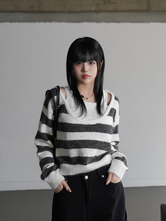 Nund layered striped knitwear