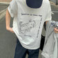 Q爆🐶線條狗狗Oversized tee