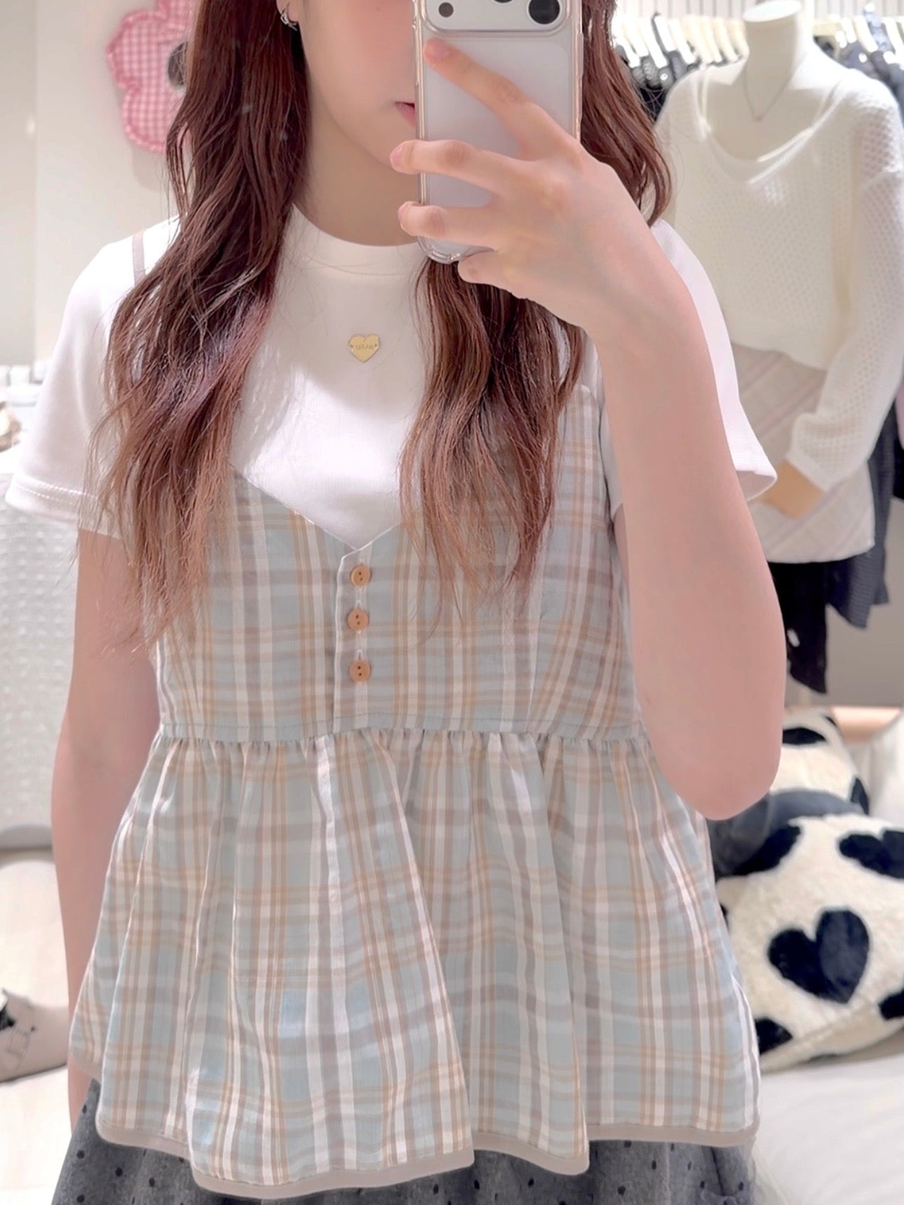 夢幻混色格仔小背心