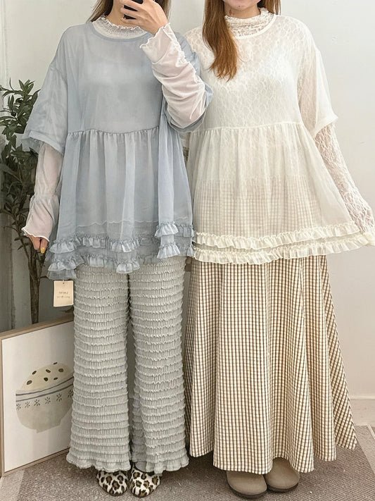熱賣款♡ʾʾ透透ruffle top