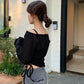 Unbalanced off-shoulder top