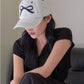 Ribbon denim stitch ballcap