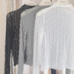 必備單品•.❥波浪紋內搭長tee