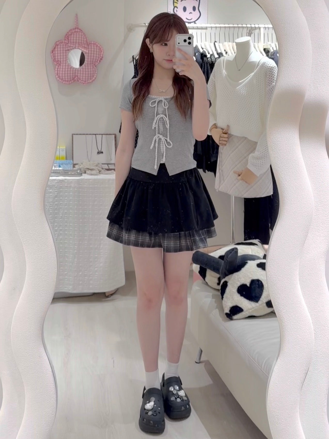 店主自留✨格仔掛頸綁帶上衣