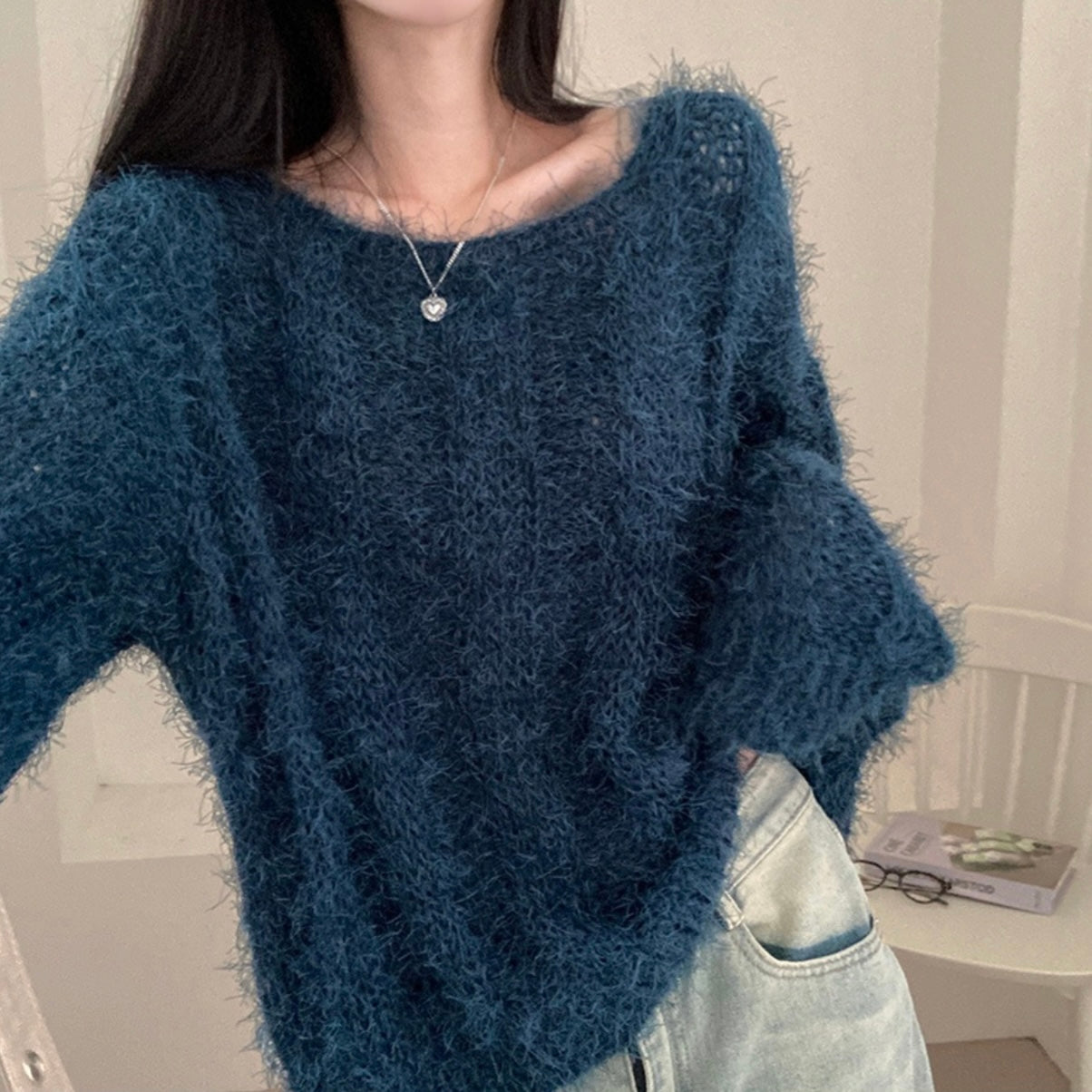 Angora loose fit knit