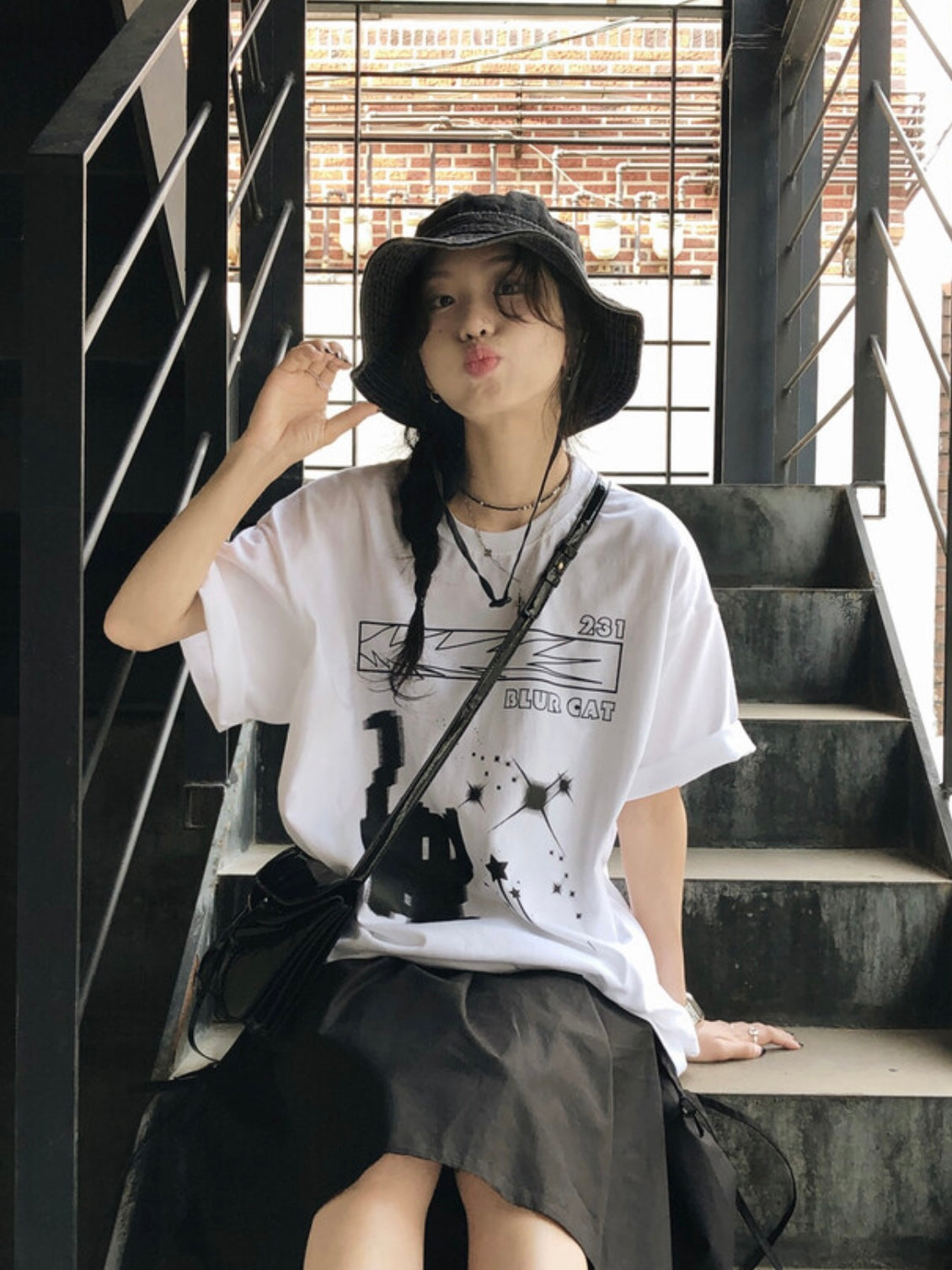 Y2k貓貓oversized tee🐱