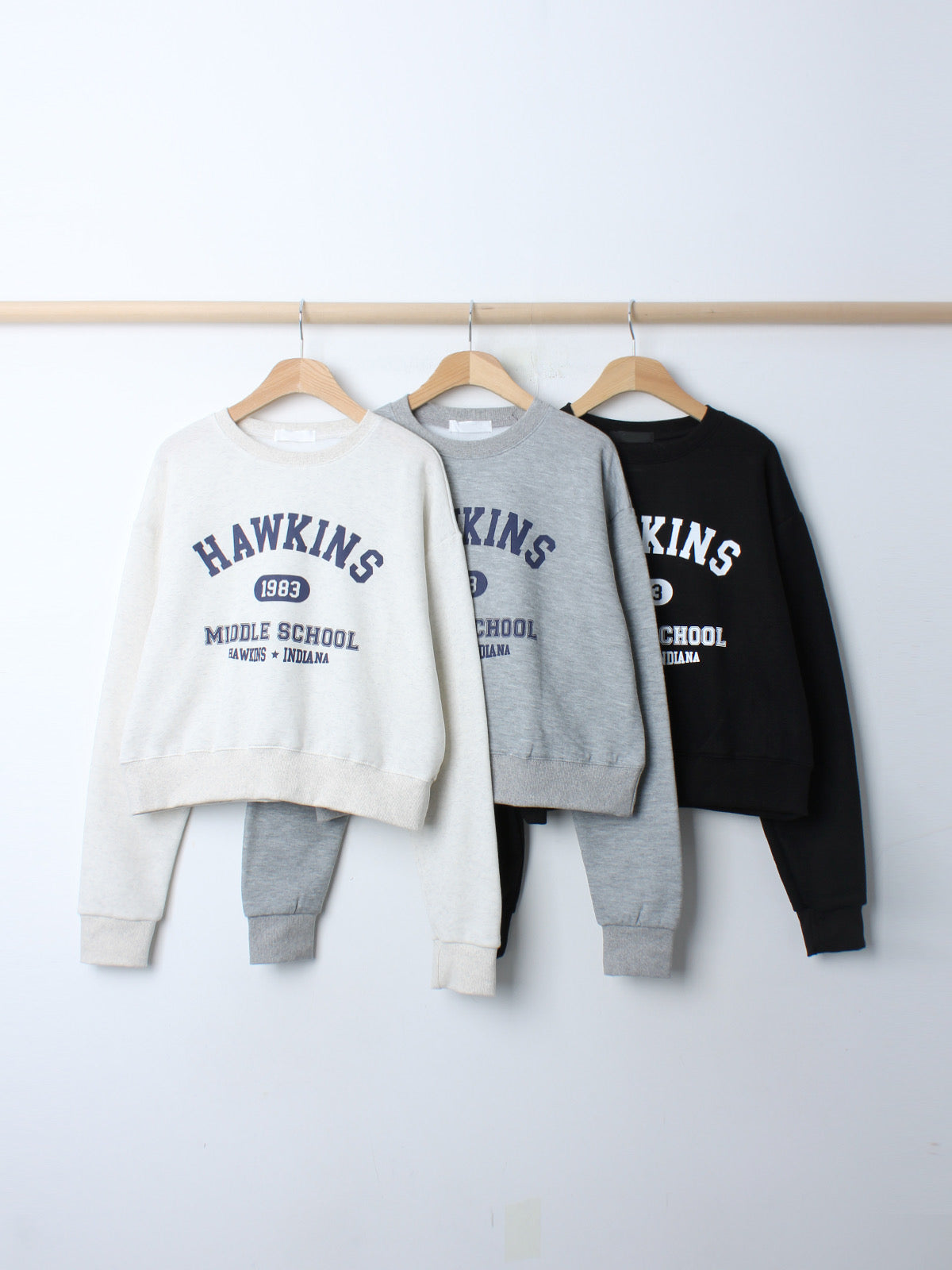 Hawkins 1983 crop hoodie