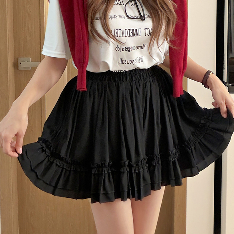 荷葉邊喇叭迷你裙