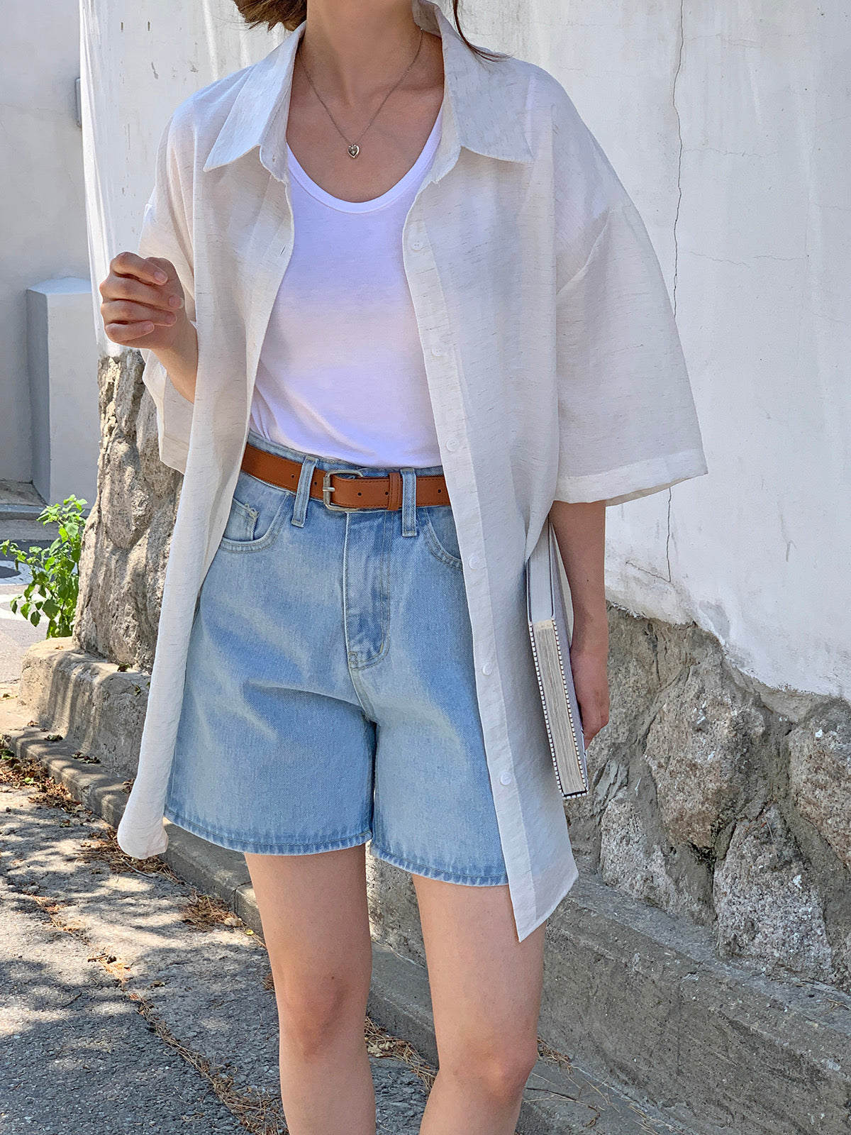 Summer basic oversized shirt