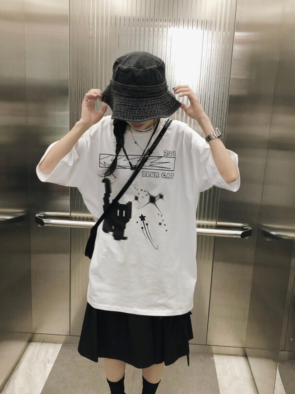 Y2k貓貓oversized tee🐱