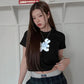 3M反光QQ兔仔CROP TEE