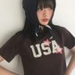 USA復古布貼短袖tee