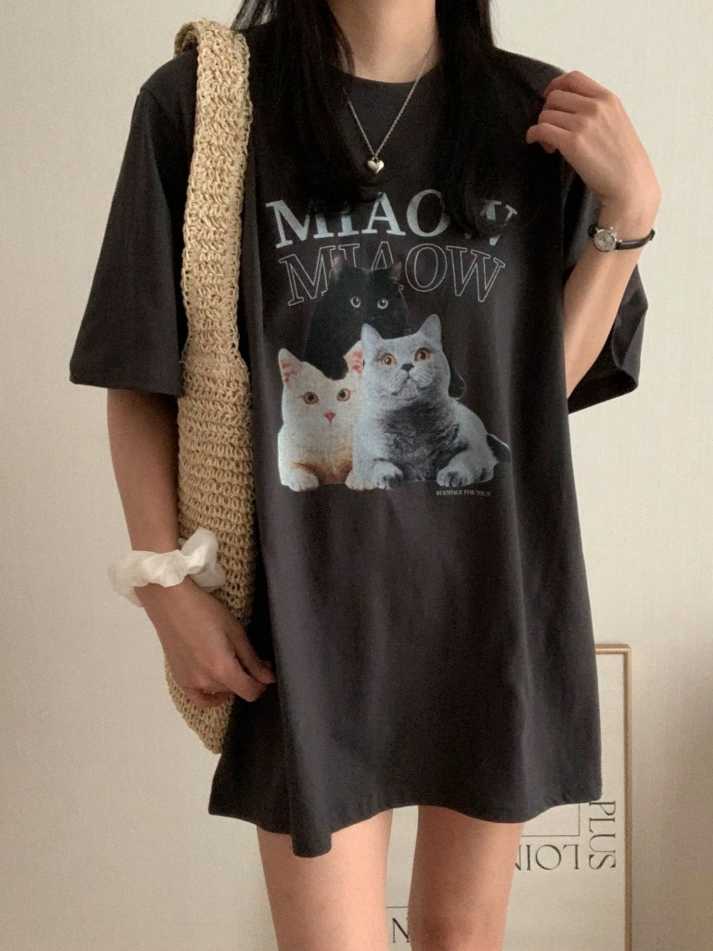 兩款入♡︎貓貓/狗狗Oversized tee