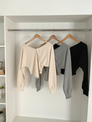 3ways off-shoulder sweatshirt