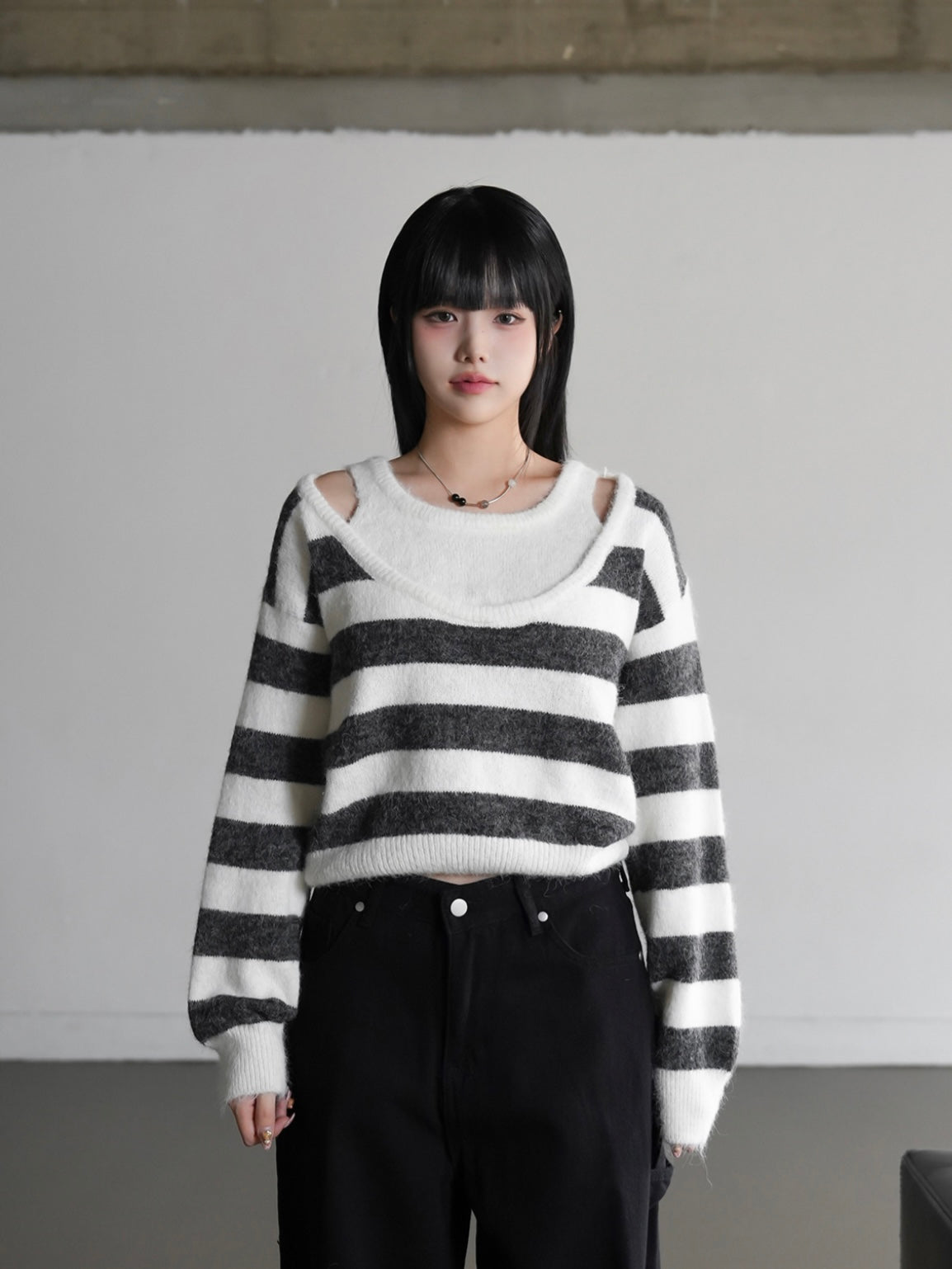 Nund layered striped knitwear