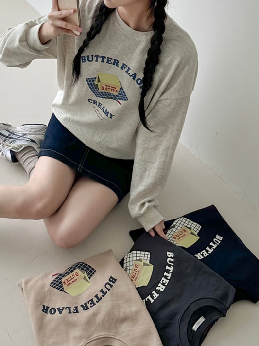 Butter flaor sweatshirt