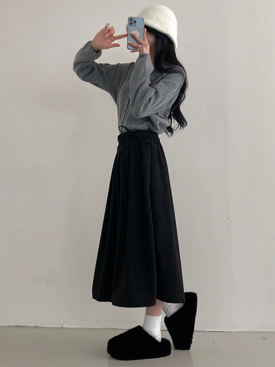 Coduroy long skirts