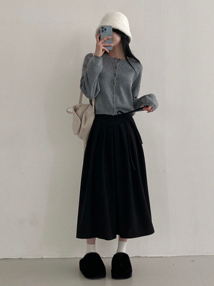 Coduroy long skirts