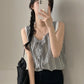 Frill shirring sleeveless