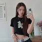 3M反光QQ兔仔CROP TEE