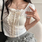 Ribbon corset puffed tee