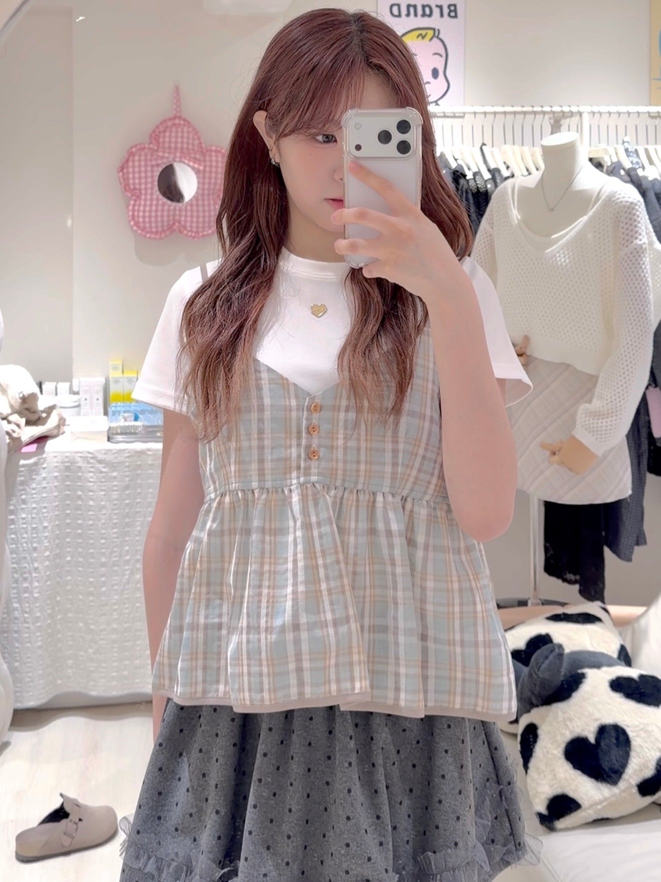 夢幻混色格仔小背心