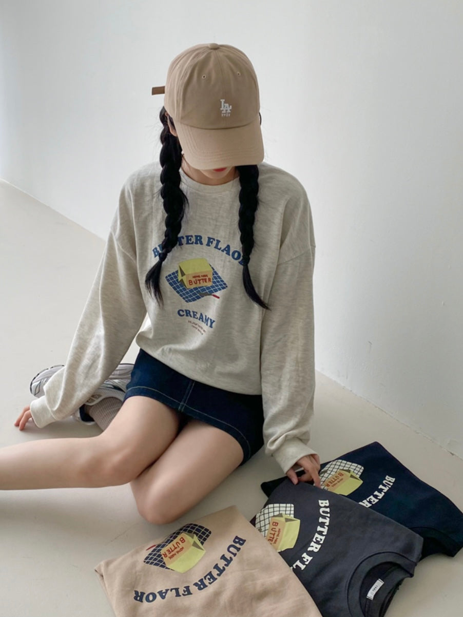 Butter flaor sweatshirt