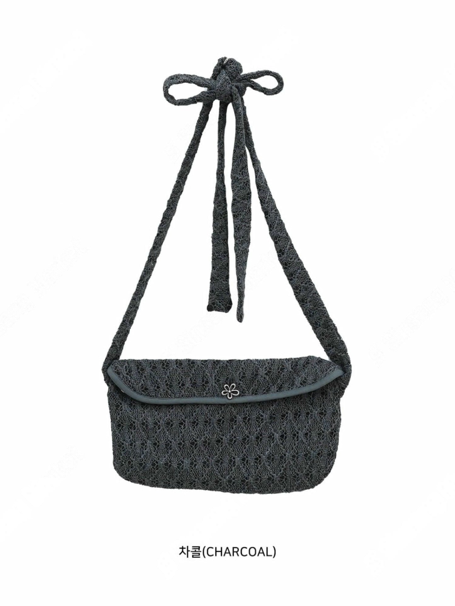 長度可調整!蕾絲花花扣袋仔