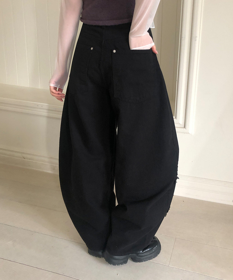 花花鬚鬚闊腳彎刀褲