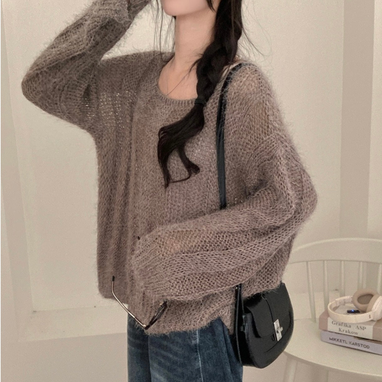 Angora loose fit knit