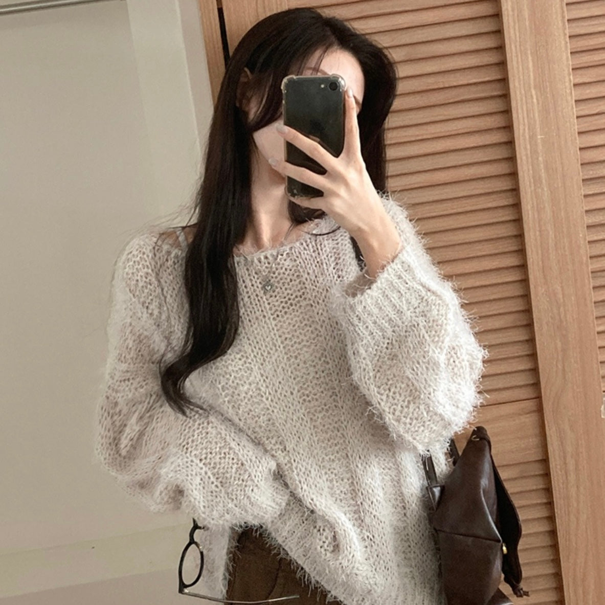 Angora loose fit knit