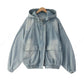 Lympic denim hood zip-up