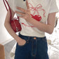 Cherry and ribbon tee