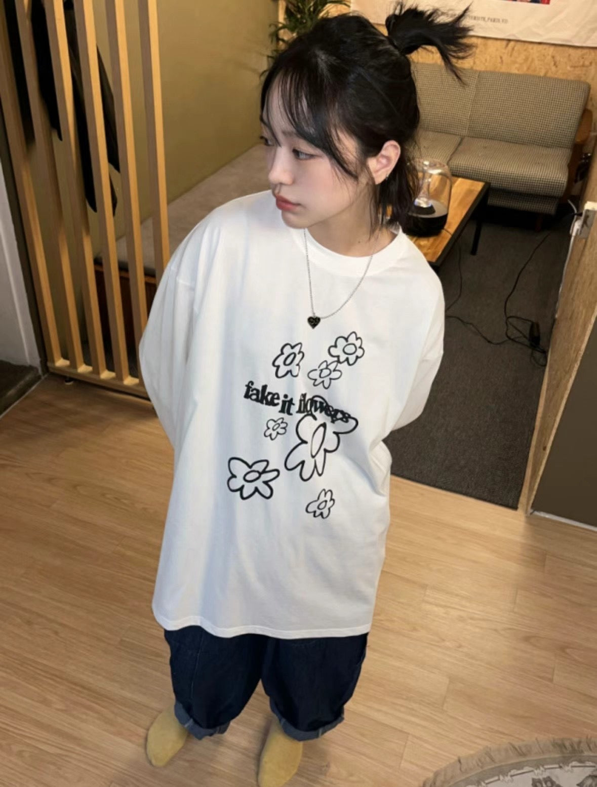 /韓國大熱花花Oversized tee🌼