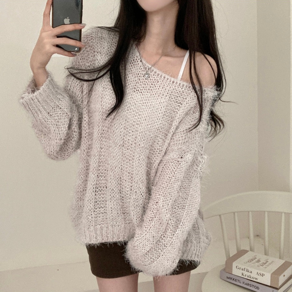 Angora loose fit knit