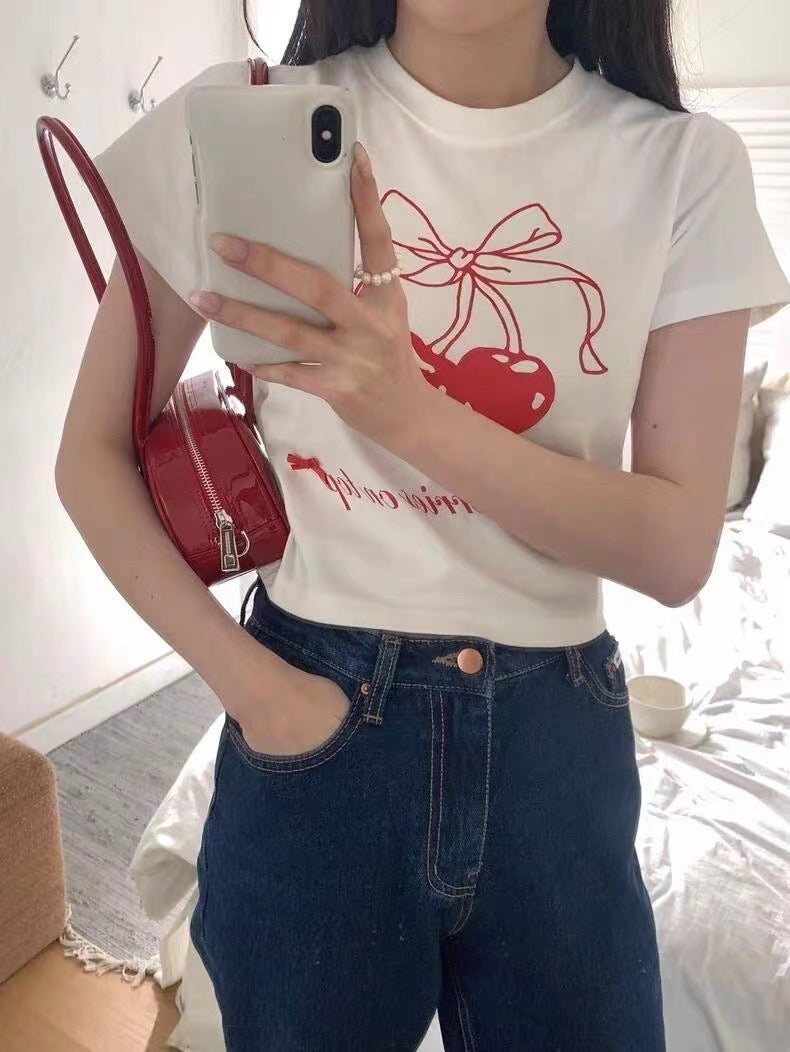 Ribbon with cherries Tee